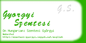 gyorgyi szentesi business card