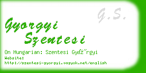 gyorgyi szentesi business card